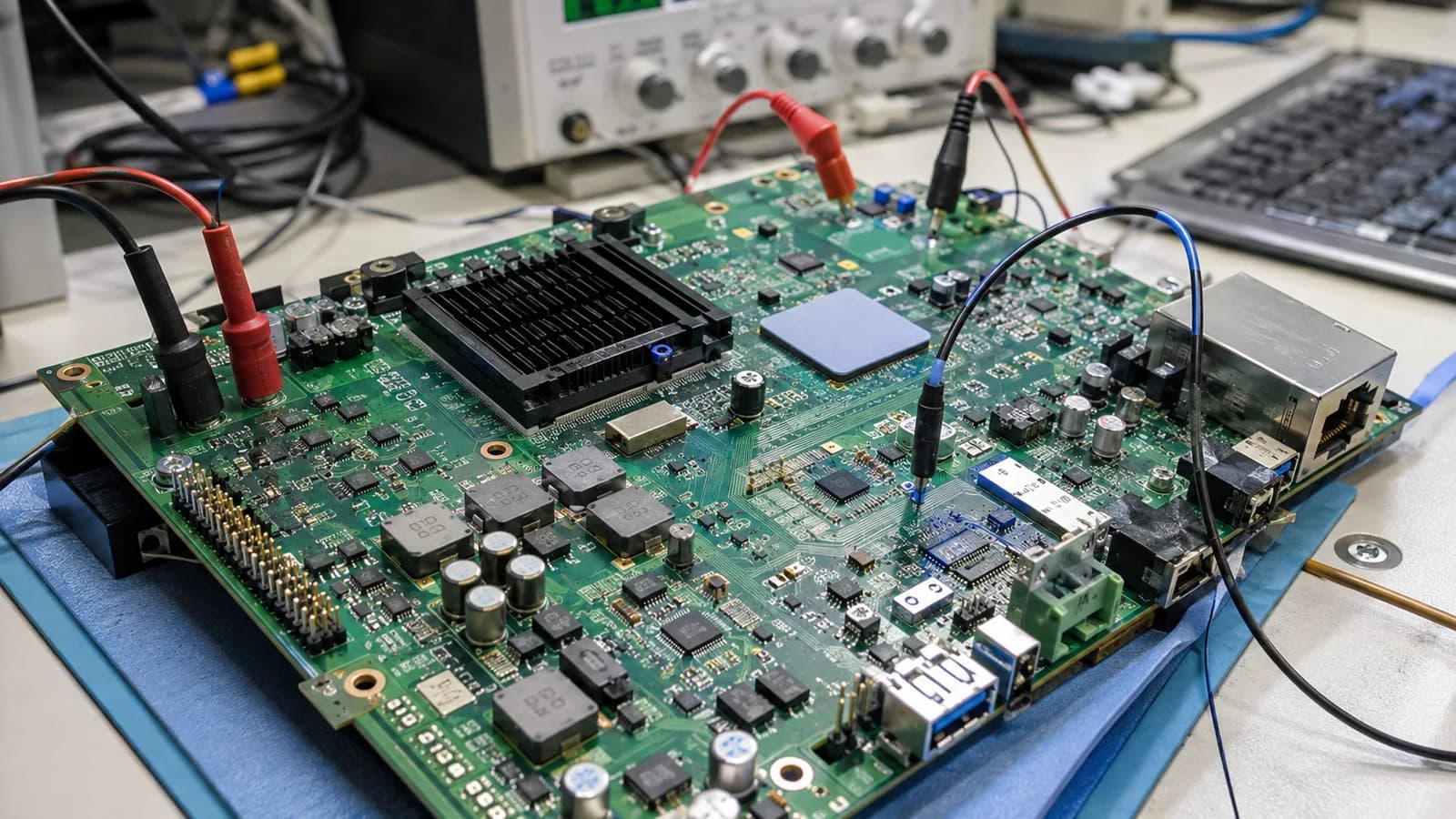 Power delivery and thermal management validation on an embedded edge AI PCB assembly