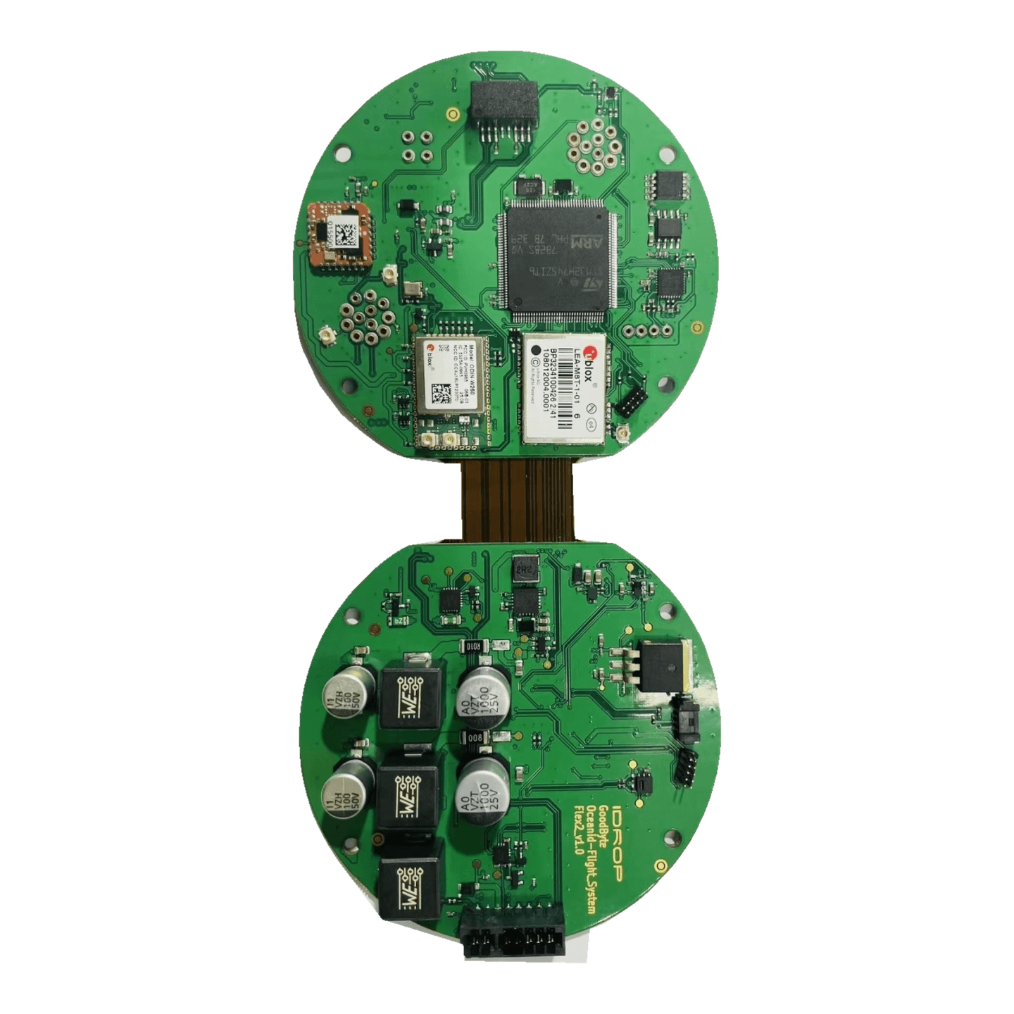 Circular board assemblies with populated circuit-board components, photograph 07