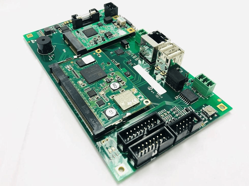 Plug-in module assembly with populated circuit-board components, photograph 16