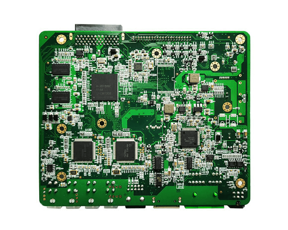 Compact mixed-package assembly with populated circuit-board components, photograph 25
