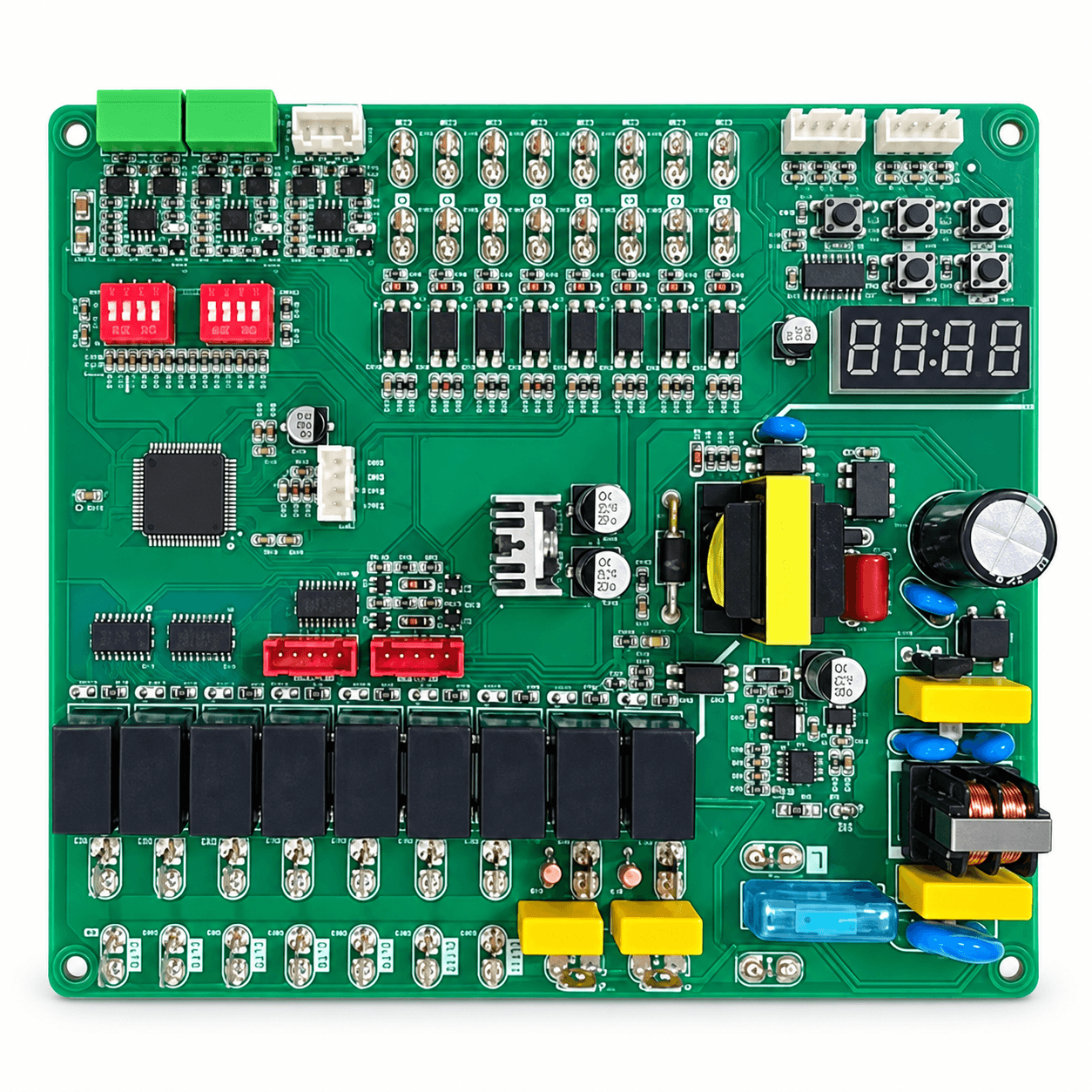 Display & relay assembly with populated circuit-board components, photograph 38