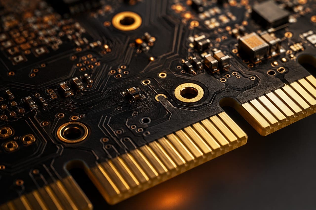 PCBA engineer reviewing BOM files and assembled circuit boards
